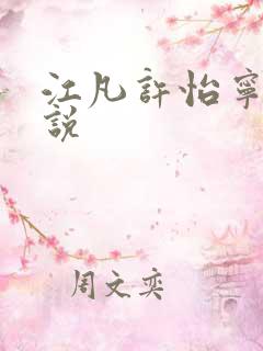 江凡许怡宁的小说