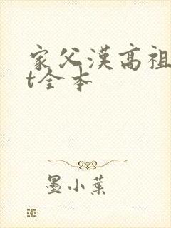 家父汉高祖txt全本
