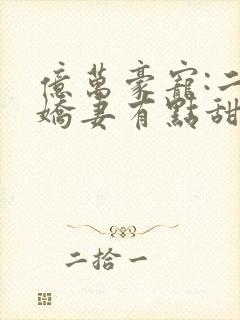 亿万豪宠:二婚娇妻有点甜 暮小靓