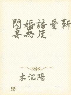 闪婚诱爱靳少宠妻无度