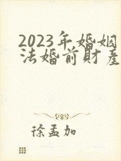 2023年婚姻法婚前财产