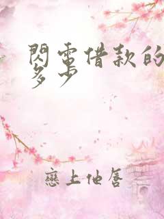 闪电借款的利息多少