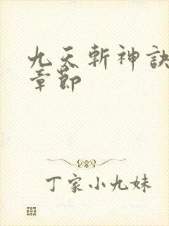 九天斩神诀最新章节