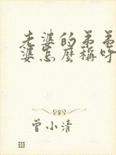 老婆的弟弟的老婆怎么称呼