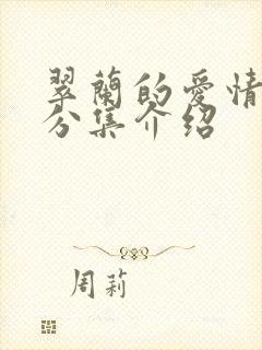 翠兰的爱情剧情分集介绍