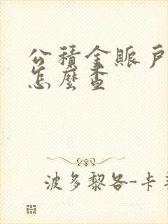 公积金账户多少怎么查