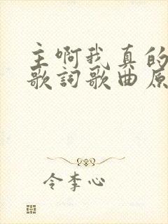 主啊我真的好累歌词歌曲原唱