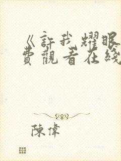 《许我耀眼》免费观看在线观看