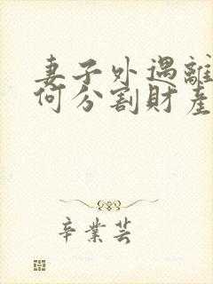 妻子外遇离婚如何分割财产