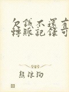 欠钱不还有微信转账记录可以起诉不