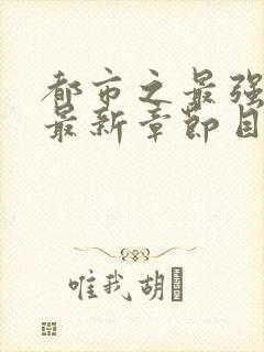 都市之最强狂兵最新章节目录