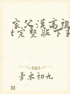 家父汉高祖txt完整版下载