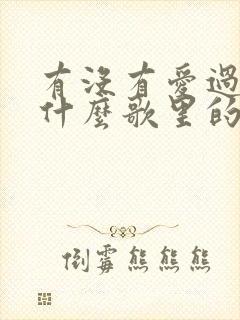 有没有爱过我是什么歌里的歌词