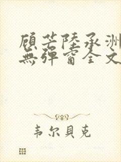 顾芒陆承洲小说无弹窗全文免费阅读