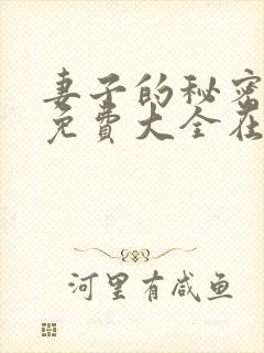 妻子的秘密小说免费大全在线阅读