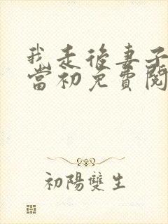 我走后妻子悔不当初免费阅读