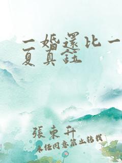 一婚还比一婚高夏真钰