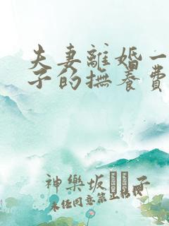 夫妻离婚一个孩子的抚养费怎么算