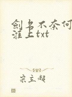 剑名不奈何by淮上txt
