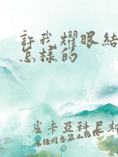 许我耀眼结局是怎样的