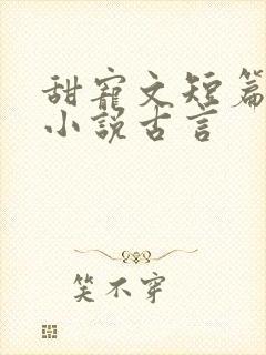 甜宠文短篇完结小说古言