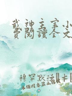 武神主宰小说免费阅读全文下载