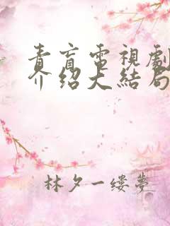 青盲电视剧剧情介绍大结局