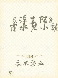 《浮生陌》霍泽霍水儿小说