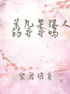 叶凡是狠人大帝的哥哥吗