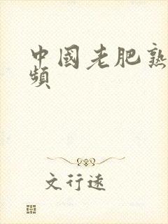 中国老肥熟妇视频