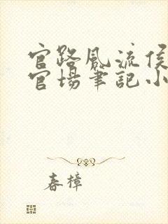 官路风流侯卫东官场笔记小说txt