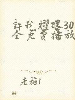 许我耀眼30集全免费播放