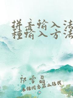 拼音输入法的三种输入方法