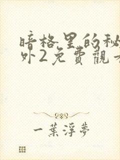 暗格里的秘密番外2免费观看