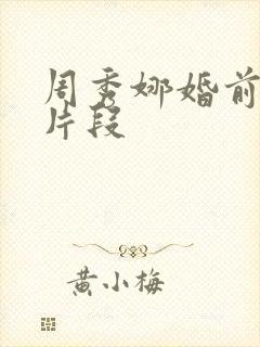 周秀娜婚前试爱片段