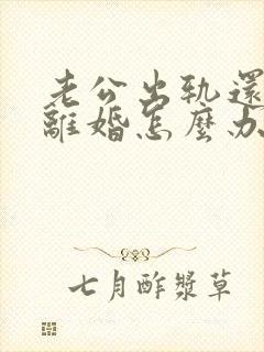 老公出轨还坚决离婚怎么办