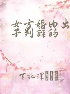 女方婚内出轨孩子判谁的