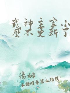 武神主宰小说怎么不更新了