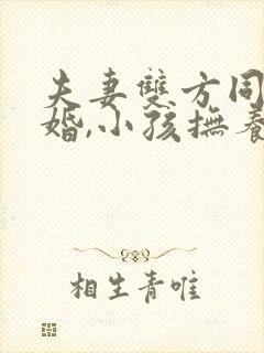 夫妻双方同意离婚,小孩抚养权归谁?