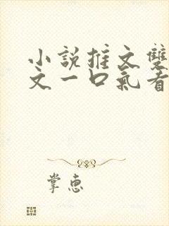 小说推文双男主文一口气看完