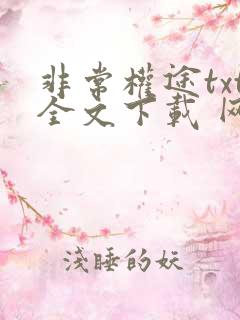 非常权途txt全文下载 网盘