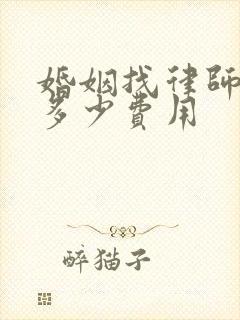 婚姻找律师需要多少费用