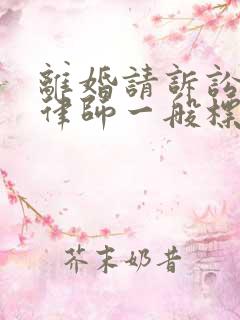 离婚请诉讼代理律师一般标准费用是多少