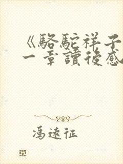 《骆驼祥子》第一章读后感100字