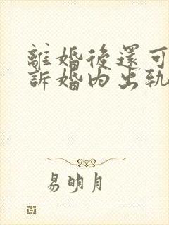 离婚后还可以起诉婚内出轨