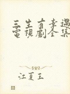 三生有幸遇上你电视剧全集免费观看