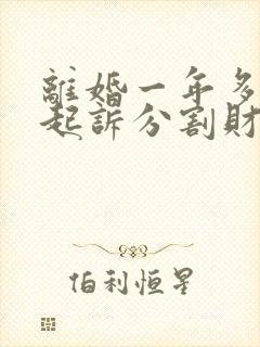 离婚一年多可以起诉分割财产吗