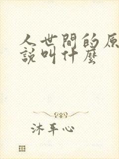 人世间的原著小说叫什么