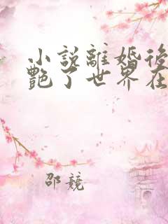 小说离婚后她惊艳了世界在线阅读