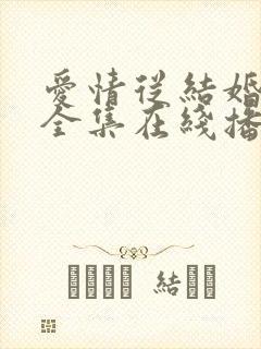 爱情从结婚开始全集在线播放